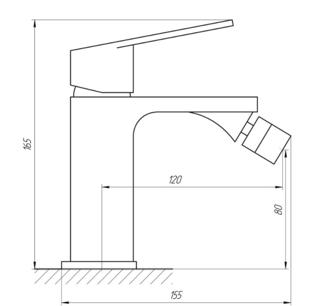 Змішувач для біде TOPAZ LEXI TL 21601-H57-BL