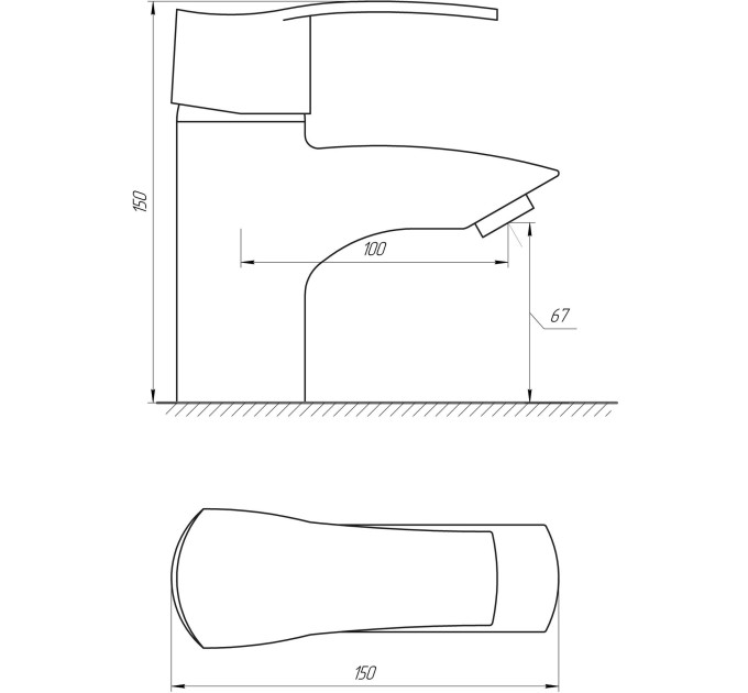 Змішувач для умивальника Globus Lux QUEENSLAND GLQU-101