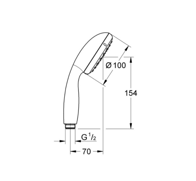 Лійка для душу Grohe New Tempesta 100, 1 режим 27852001