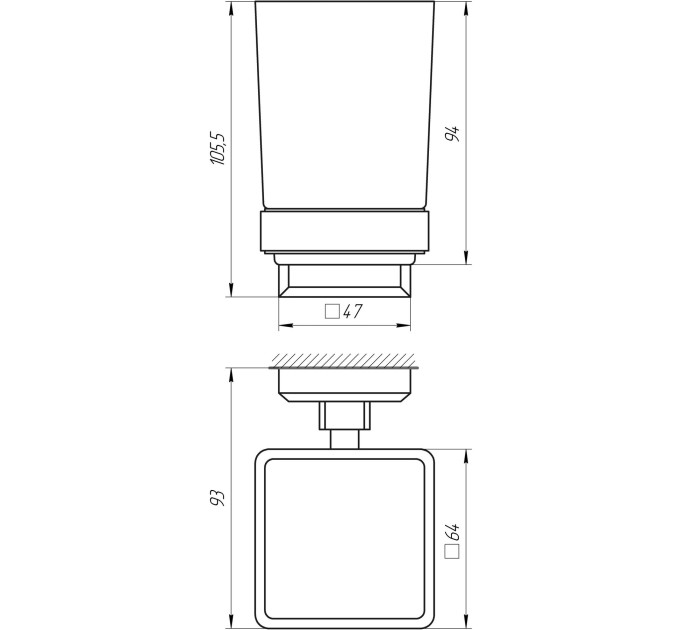 Стакан TOPAZ TКВ 9921A