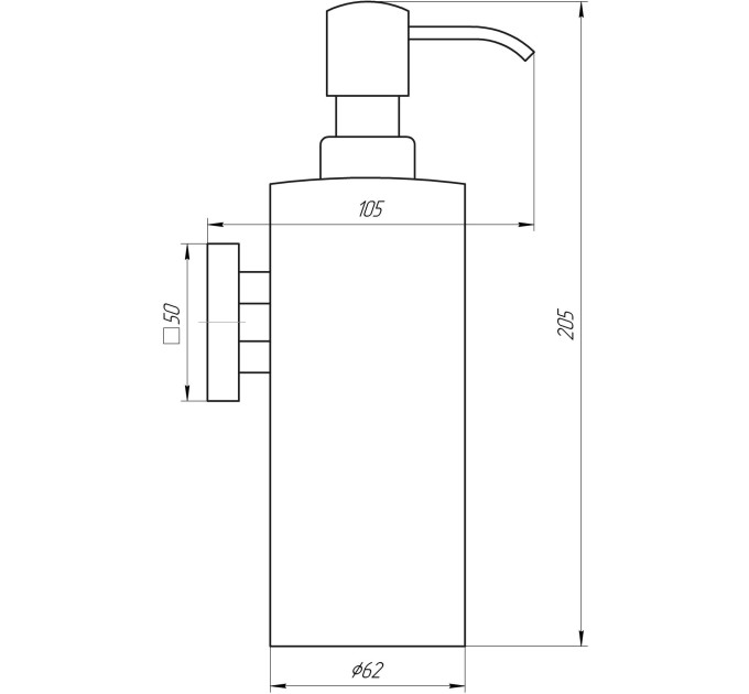 Дозатор рідкого мила Globus Lux SQ9432