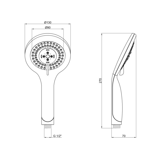 Лійка для ручного душу Qtap Rucni A128O5PCW (35929)