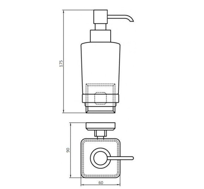 Дозатор рідкого мила TOPAZ TKB 9933A-BL