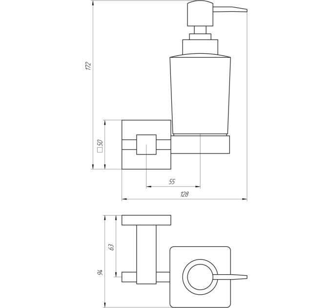 Дозатор рідкого мила Globus Lux SQ9433 