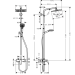 Душова система hansgrohe Crometta E 240 1jet Showerpipe зі змішувачем, 27284000