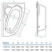 Асиметрична ванна Koller Pool Nadine 150х100 L/R